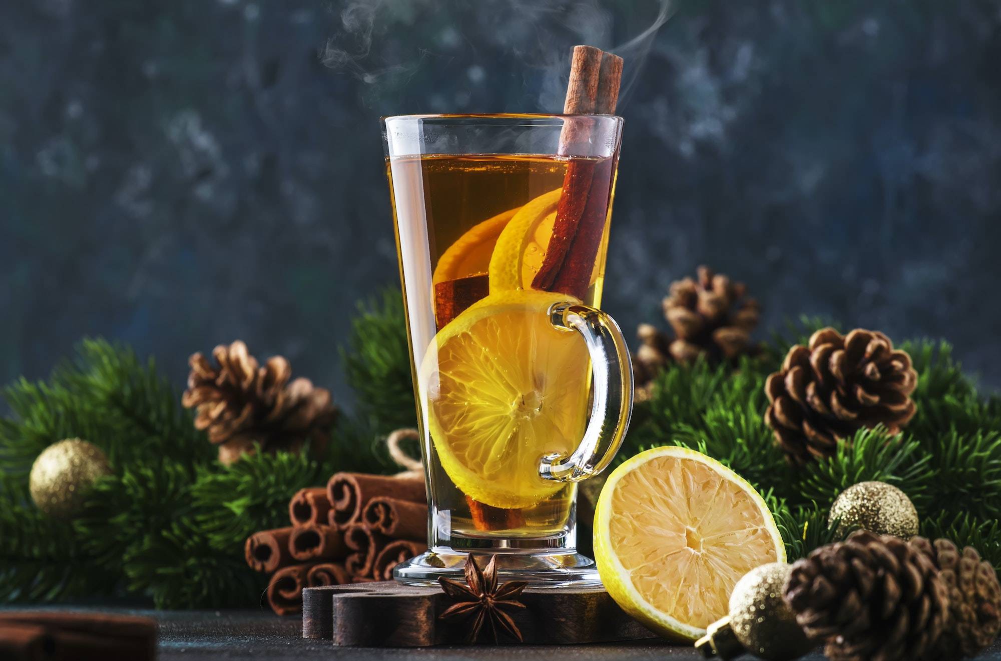 Christmas or New Year hot winter drink